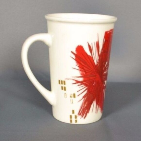 Starbucks Coffee Cup Tea Mug Water Color Collectors Edition 2014 Red Starburst - Picture 1 of 3